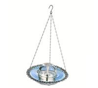 JAMNGHB 380g Hanging Birdbath Bowl con USB Powered Attraente Fontana di Circolazione per patio e balcone Outdoor Hanging Fontana Uccello Bagno