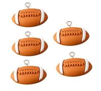JAMNGHB 5 Conteggio Calcio Fascino Gioielli Fare Collana Ciondolo Resina Texture Per E Accessori Artigianali Fatti A Mano Sport, Misura unica, come descritto