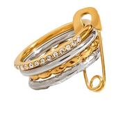 JAMNGHB Anelli impilabili in acciaio inox dal design moderno minimalista, portatili, regolabili, per l'uso quotidiano, 3 stili per l'uso quotidiano, Misura unica, come descritto, come descritto