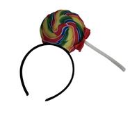 JAMNGHB Cerchietto per capelli a forma di caramella con fiocco dettaglio lecca-lecca accessorio per costume per studenti bambini scuola evento cartone animato Candy ornamento per capelli