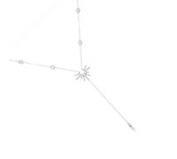 JAMNGHB Collana a forma di Y, lunghezza regolabile, ciondolo a forma di sole, struttura in lega per un look alla moda abbinato a forma di Y, Misura unica, come descritto, come descritto