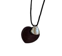JAMNGHB Collana unisex con ciondolo a corda intrecciata con simbolo dell'amore, catena morbida e delicata, gioielli delicati per tutti i giorni, catena minimalista con ciondolo a forma di amore