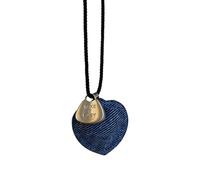 JAMNGHB Collana unisex con ciondolo a corda intrecciata con simbolo dell'amore, catena morbida e delicata, gioielli delicati per tutti i giorni, catena minimalista con ciondolo a forma di amore