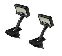 JAMNGHB Confezione da 2 luci solari per esterni, con 3 colori, design impermeabile, batteria ricaricabile adatta per luci solari da esterno