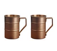 JAMNGHB Confezione da 2 tazze termiche da 500 ml, riciclabili, antiruggine, con manico ergonomico, lavabili in lavastoviglie