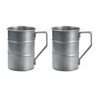 JAMNGHB Confezione da 2 tazze termiche da 500 ml, riciclabili, antiruggine, con manico ergonomico, lavabili in lavastoviglie