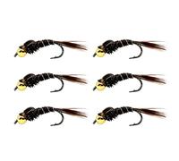 JAMNGHB Confezione da 6 esche a mosca in rame per pesca con velocità di affondamento ed efficienza dell'amo, accessorio sottile