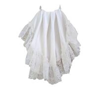 JAMNGHB Elegante collare staccabile in pizzo a tema francese Jabot falso collare con dimensione regolabile per le donne spettacolo teatrale costume puntelli pizzo, bianco, Taglia unica