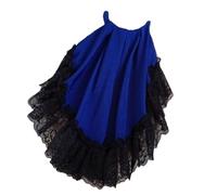 JAMNGHB Elegante collare staccabile in pizzo a tema francese Jabot falso collare con dimensione regolabile per le donne spettacolo teatrale costume puntelli pizzo, Blu, Taglia unica