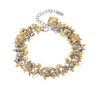 JAMNGHB Gioielli in acciaio inossidabile di alta qualità dal design minimalista a forma di cuore, da indossare tutti i giorni e regali significativi, gioielli da polso alla moda resistenti alle