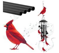 JAMNGHB Il campanello a vento in metallo resistente alle intemperie include 6 uccelli dal tono armonioso adatto per balcone, cortile, giardino, spazio, amanti degli uccelli, regalo