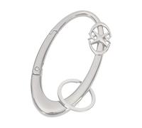 JAMNGHB Portachiavi con elegante profilo a stella in lega Zn con chiusura a sgancio rapido per una presa sicura, adatto come regalo Zn lega zaino ornamento, Colore acciaio, Taglia unica