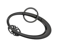 JAMNGHB Portachiavi con elegante profilo a stella in lega Zn con chiusura a sgancio rapido per una presa sicura, adatto come regalo Zn lega zaino ornamento, Nero , Taglia unica