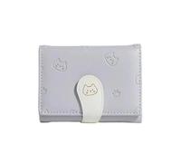 JAMNGHB Portafoglio compatto per le donne in pelle PU porta carte di credito grande capacità frizioni borsa a tre pieghe borse signore soldi borsa donna sacchetto di soldi, Viola, Bellezza di massa