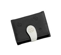 JAMNGHB Portafoglio compatto per le donne in pelle PU porta carte di credito grande capacità frizioni borsa a tre pieghe borse signore soldi borsa donna sacchetto di soldi, Nero , Bellezza di massa