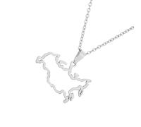 JAMNGHB Robusto acciaio inossidabile russo Hollow ciondolo collana decorazione per donne uomini elegante gioielli unisex regali indossare tutti i giorni stile russo collana, A, come descritto, come