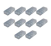 JAMNGHB Set di 10 scatole per l'organizzazione delle batterie ignifughe, design trasparente, per un efficiente home office dispositivo di gestione dell'alimentazione porta batteria presentazione