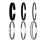 JAMNGHB Set di 2 collane in tessuto nero regolabili leggere per occasioni casual o formali, set di collane in tessuto regolabile, Misura unica, come descritto, come descritto