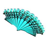 JAMNGHB Set di 50 coni di espansione per l'orecchio in acrilico colorato di dimensioni assortite per principianti set di stretching per principianti, Misura unica, come descritto, come descritto