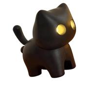 JAMNGHB Supporto portatile con ciondolo a forma di gatto nero, luce automatica per effetto scuro e sonoro, per divertimento e confezione regalo, portachiavi con gatti neri, A, G