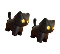 JAMNGHB Supporto portatile con ciondolo a forma di gatto nero, luce automatica per effetto scuro e sonoro, per divertimento e confezione regalo, portachiavi con gatti neri, B, C
