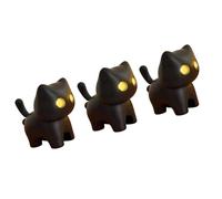 JAMNGHB Supporto portatile con ciondolo a forma di gatto nero, luce automatica per effetto scuro e sonoro, per divertimento e confezione regalo, portachiavi con gatti neri, A, E