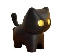 JAMNGHB Supporto portatile con ciondolo a forma di gatto nero, luce automatica per effetto scuro e sonoro, per divertimento e confezione regalo, portachiavi con gatti neri, B, D