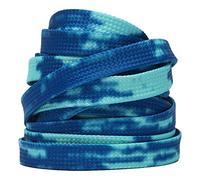 Jamron 2 Coppie 9MM Larghezza Tie Dye Lacci Piatti Colorati per Sneakers Scarpe di Tela Scarpe da Corsa 140CM Paint 6