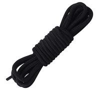 Jamron 4mm di Larghezza Poliestere Rotondo Lacci delle Scarpe per Scarpe da Ginnastica Stivali Scarpe da Sera P17 Nero 120 CM