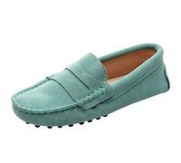 Jamron Donna Classico Scamosciato Penny Mocassini Comfort Fatto a Mano Pantofola Verde Chiaro 24208 EU38.5