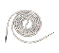 Jamron Un Pezzo 4MM Glitterati Lacci Rotondi per Scarpe con Strass Corda di Ricambio per Felpa con Cappuccio SN0712111 Argento-2 100CM