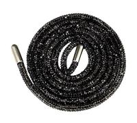 Jamron Un Pezzo 6MM Glitterati Lacci Rotondi per Scarpe con Strass Corda di Ricambio per Felpa con Cappuccio SN0712111-2 Nero 120CM
