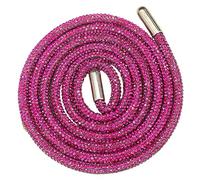 Jamron Un Pezzo 6MM Glitterati Lacci Rotondi per Scarpe con Strass Corda di Ricambio per Felpa con Cappuccio SN0712111-2 Fucsia 120CM