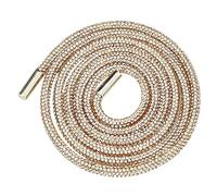 Jamron Un Pezzo 6MM Glitterati Lacci Rotondi per Scarpe con Strass Corda di Ricambio per Felpa con Cappuccio SN0712111-2 Champagne 140CM