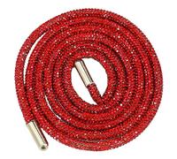 Jamron Un Pezzo 6MM Glitterati Lacci Rotondi per Scarpe con Strass Corda di Ricambio per Felpa con Cappuccio SN0712111-2 Rosso 120CM
