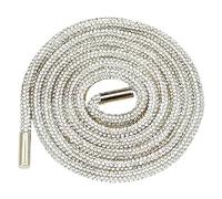 Jamron Un Pezzo 6MM Glitterati Lacci Rotondi per Scarpe con Strass Corda di Ricambio per Felpa con Cappuccio SN0712111-2 Argento 120CM
