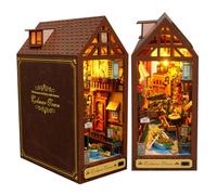 JAMSH - Mini libro in legno, stile francese romantico, modello da fiaba, per adulti e adolescenti, con luce a LED, anni di