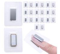 Jamsinmu Magneti nascosti per cucire pulsanti magnetici invisibili cucite in blocco magnetico in PVC per tessuto da cucire, tende, borse di abbigliamento Silver-F2010