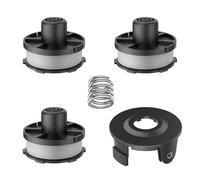 JAMSSOW 4 Bobine Tagliaerba Compatibili con Makita 196146-9/195858-1,Filo Tagliabordi Bobine Adatto per Makita Batterie 18V DUR181Z,DUR181RF,DUR181,Lunghezza 8,3m,Ø1,6mm(3 bobine+1 tappo+1 primavera)