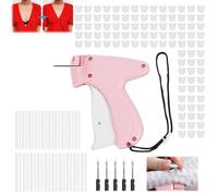 JAMSSOW Speedy Clothing Fixer, dispositivo di fissaggio rapido per vestiti con 5 aghi, 100 bottoni per orsi, 1100 aghi in plastica (rosa)