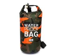 JAMUILS Dry Bag - Borsa a tracolla impermeabile, 10 l, per kayaking, canoa, rafting, snowboard, Sea to Summit (arancione mimetico)
