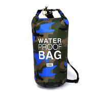JAMUILS Dry Bag - Borsa a tracolla impermeabile, 10 l, per kayaking, canoa, rafting, snowboard, Sea to Summit (blu mimetico)