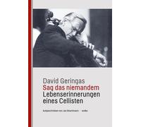 Jan Brachmann Dav Sag das niemandem: Lebenserinnerungen eine (Copertina rigida)