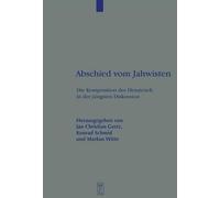 Jan Christian Gertz Abschied vom Jahwisten (Copertina rigida)