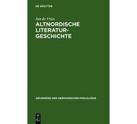 Jan de Vries Altnordische Literaturgeschichte (Copertina rigida)