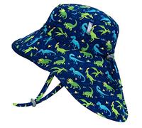 Jan & Jul Cappello da Sole Avventura per Bambino con Cinturino Regolabile (Taglia: 2-5 Anni, Dinoland)