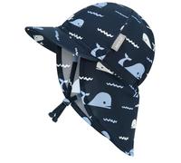 Jan & Jul Cappello da sole con patta per il collo per neonati, Racconti di balene della mar, 6-24 Months