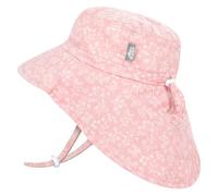 Jan & Jul Cappello da sole da bambina "Grow-with-me" in cotone con tesa larga, Pink Prairie, 2-5 anni