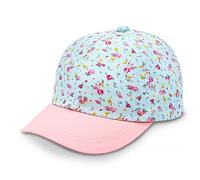 Jan & Jul Cappello da Sole in Cotone per Bambine con Protezione UV 50+, Cappellino da Baseball per Bambini (Retro Rose, Taglia: 6-24 Mesi)