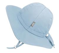 Jan & Jul Cappello da sole in cotone, pieghevole, con sottogola per bambini (L: 2-5 anni, azzurro), azzurro, 2-5 Jahre